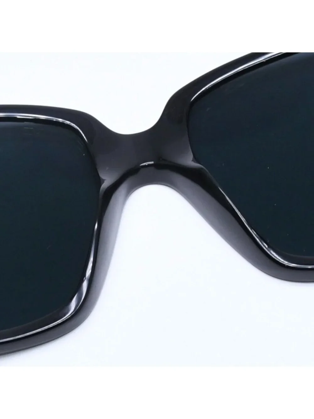 Chanel Square Shape Sunglasses Mirror Lens Black CC Logo Eyewear